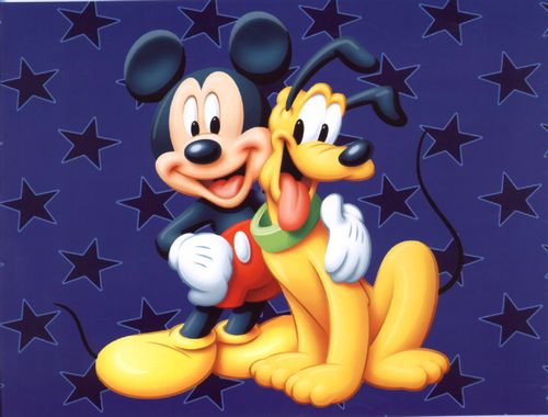 Mickey and Pluto Rug