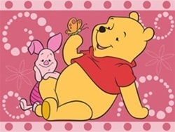 Pooh & Piglet (Pink) Rug